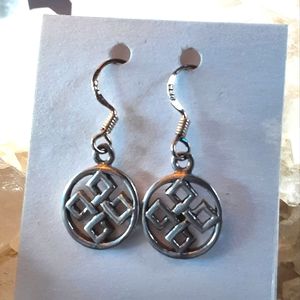 Sterling silver Celtic earrings.  J Hooks